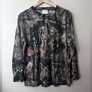 vintage • camo shirt long sleeve mossy oak hunting punk camouflage tee unisex